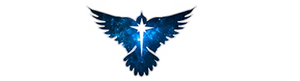 Take Me to Truth Logo. A dove with its wings wide open shows the universe within itself, the Star of Bethlehem at its center.
